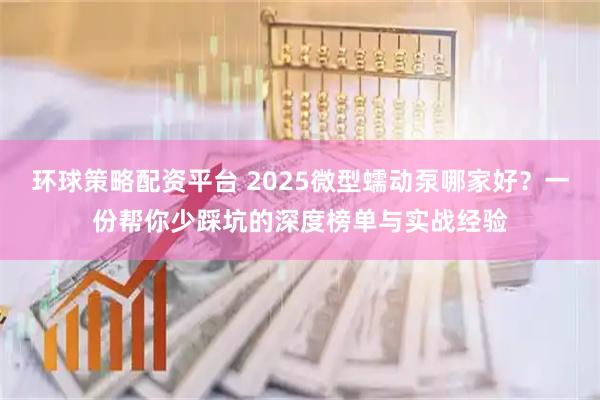环球策略配资平台 2025微型蠕动泵哪家好?一份帮你少踩坑的深度榜单与实战经验